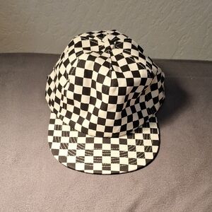 Checkered Black and White Cap